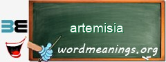 WordMeaning blackboard for artemisia